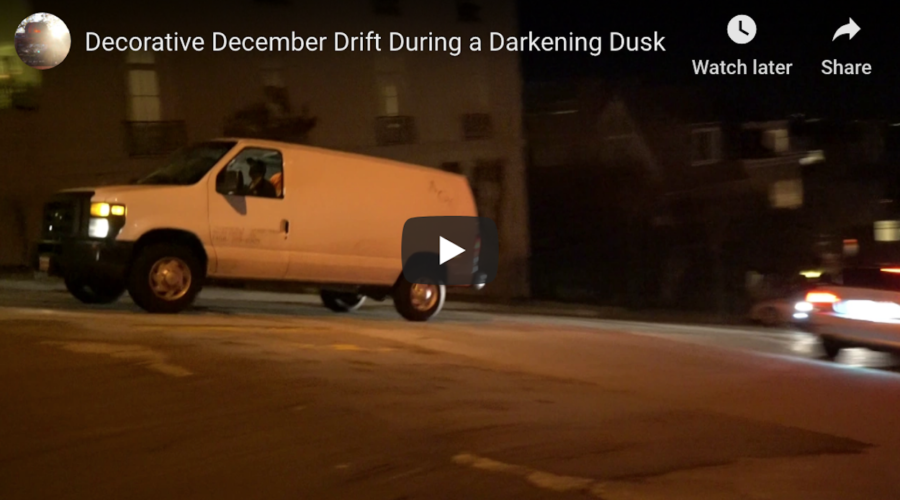 Decorative December Drift During a Darkening Dusk